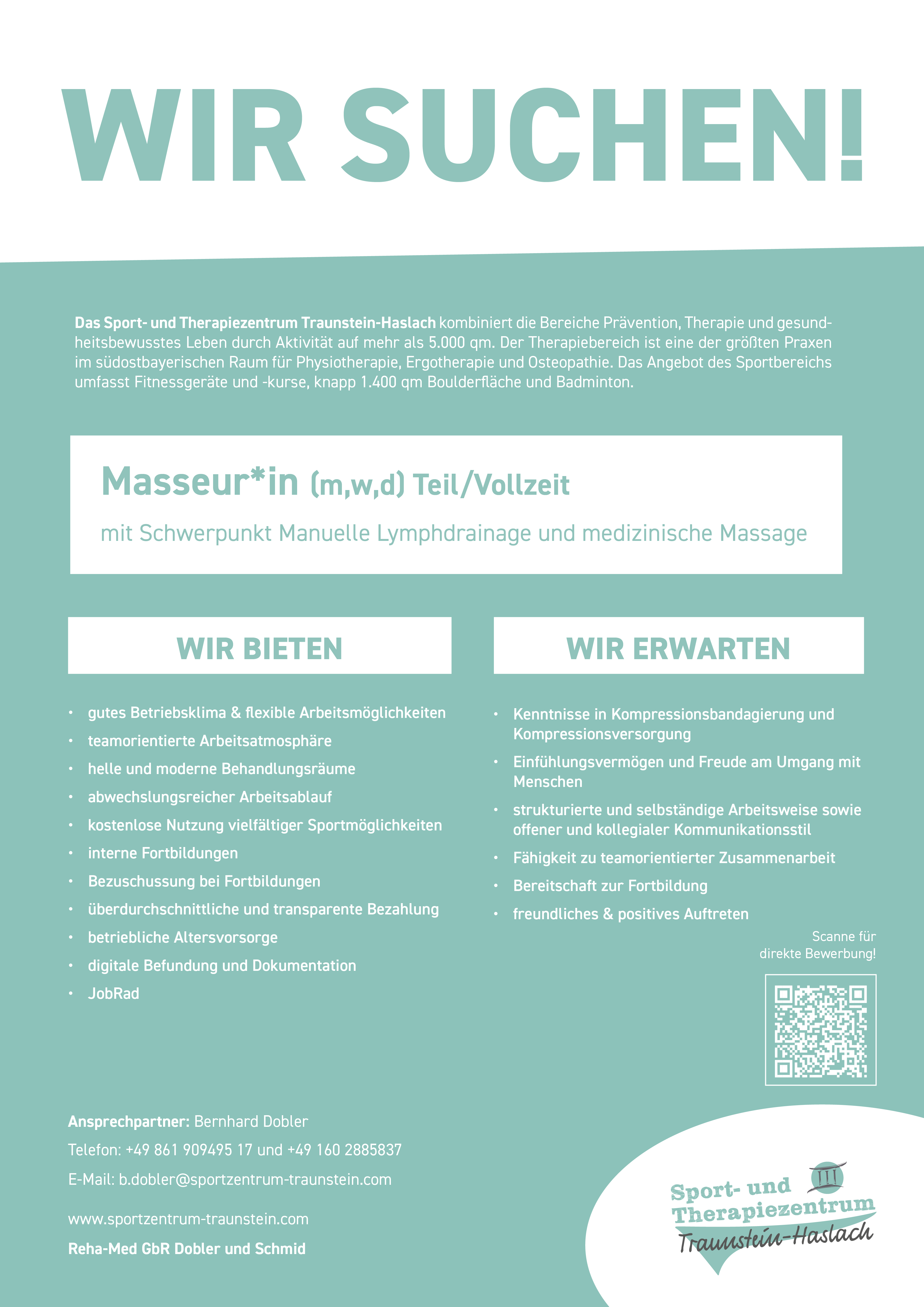 Stellenanzeige Sportwisseschaftler
